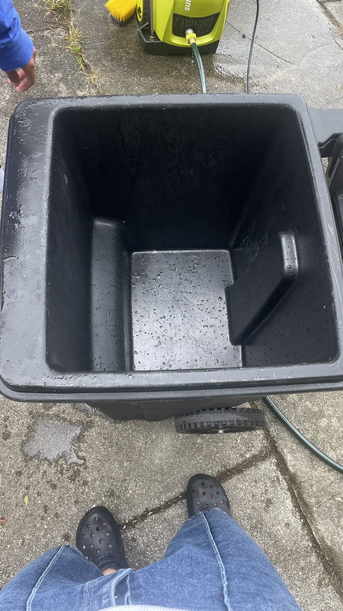 Clean Black Trash Bin